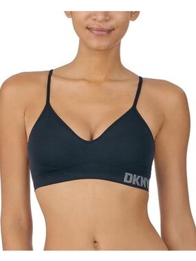 DKNY Black Seamless Wireless Bralette with Logo (set of two)